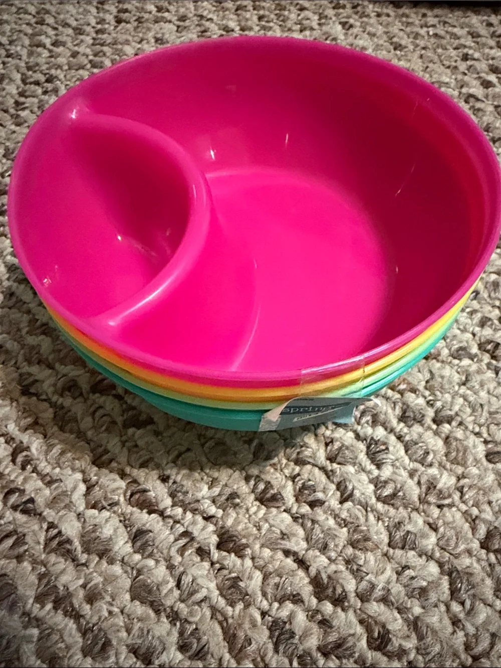 The Spring Shop Pink & Teal Plastic Party Tableware Set